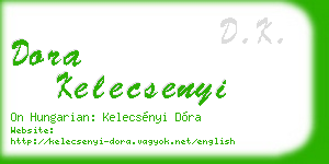dora kelecsenyi business card